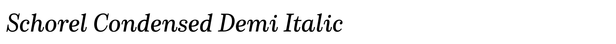 Schorel Condensed Demi Italic image